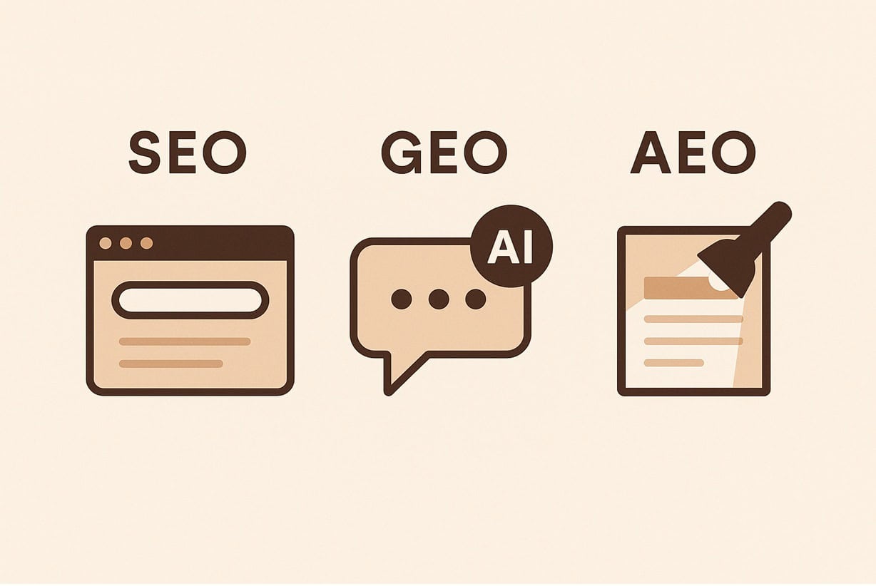 AI search--use SEO, GEO, AEO